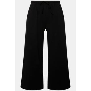 Ulla Popken  Pantalon Marlene en jersey, taille élastique classique noir 