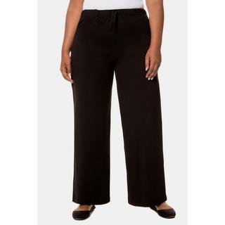 Ulla Popken  Pantalon Marlene en jersey, taille élastique classique noir 