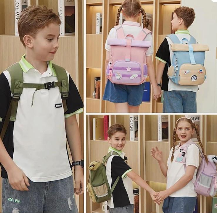 Only-bags.store  Sac à dos Rolltop Sac à dos de Maternelle pour Enfants Sac à dos d'école de Petite capacité Extensible 