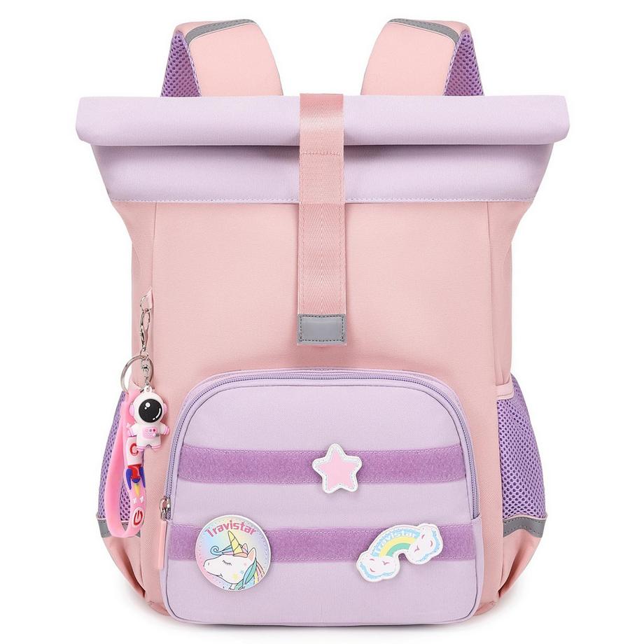 Only-bags.store  Rolltop Rucksack Kinder Kindergarten Rucksack Erweiterbare Kapazität Kleiner Schulrucksack 