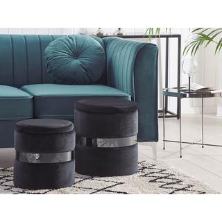 Beliani Pouf en Velours Moderne DORIS  