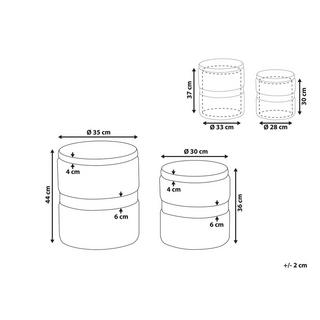 Beliani Pouf en Velluto Moderno DORIS  