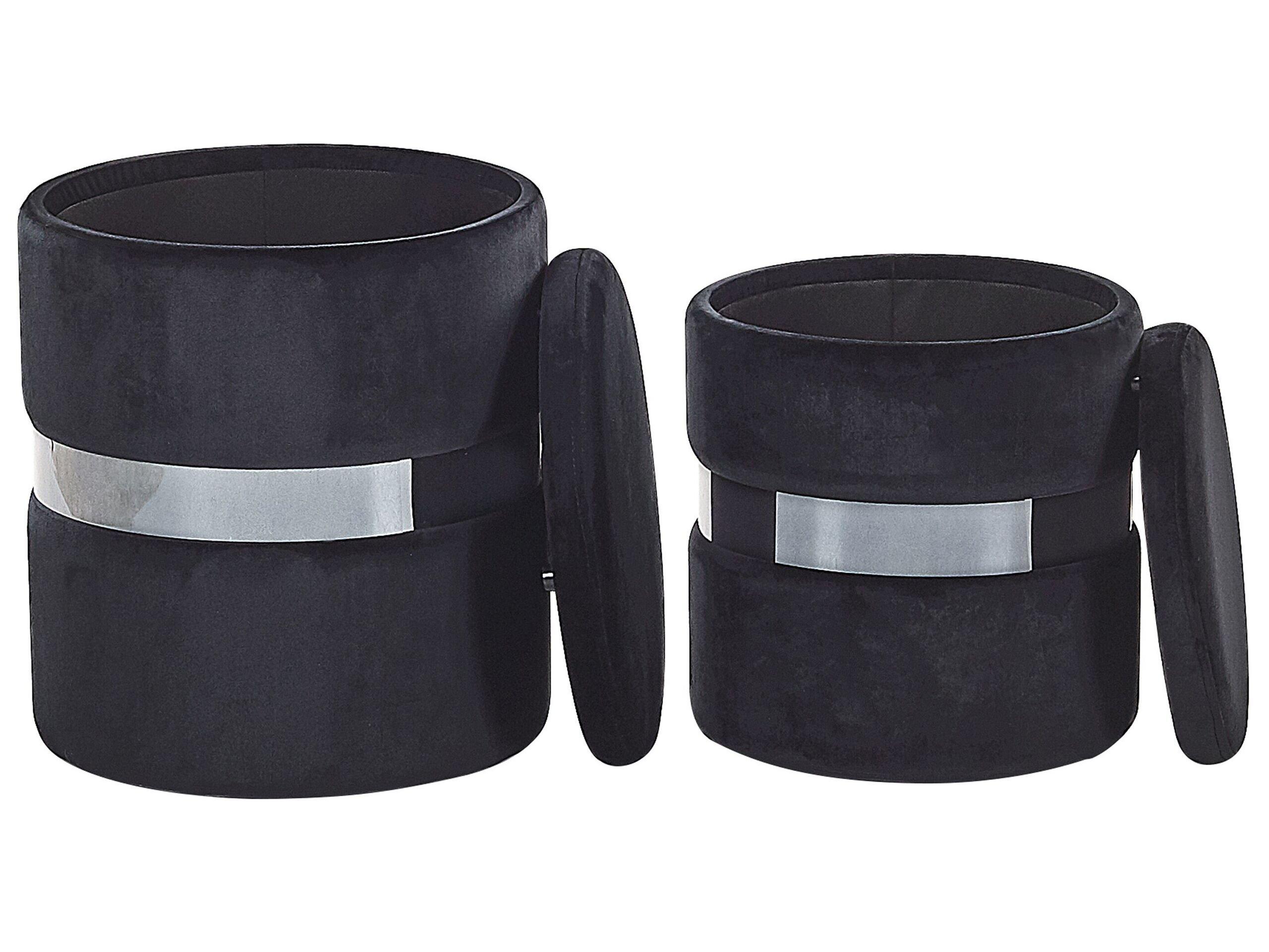 Beliani Pouf en Velours Moderne DORIS  