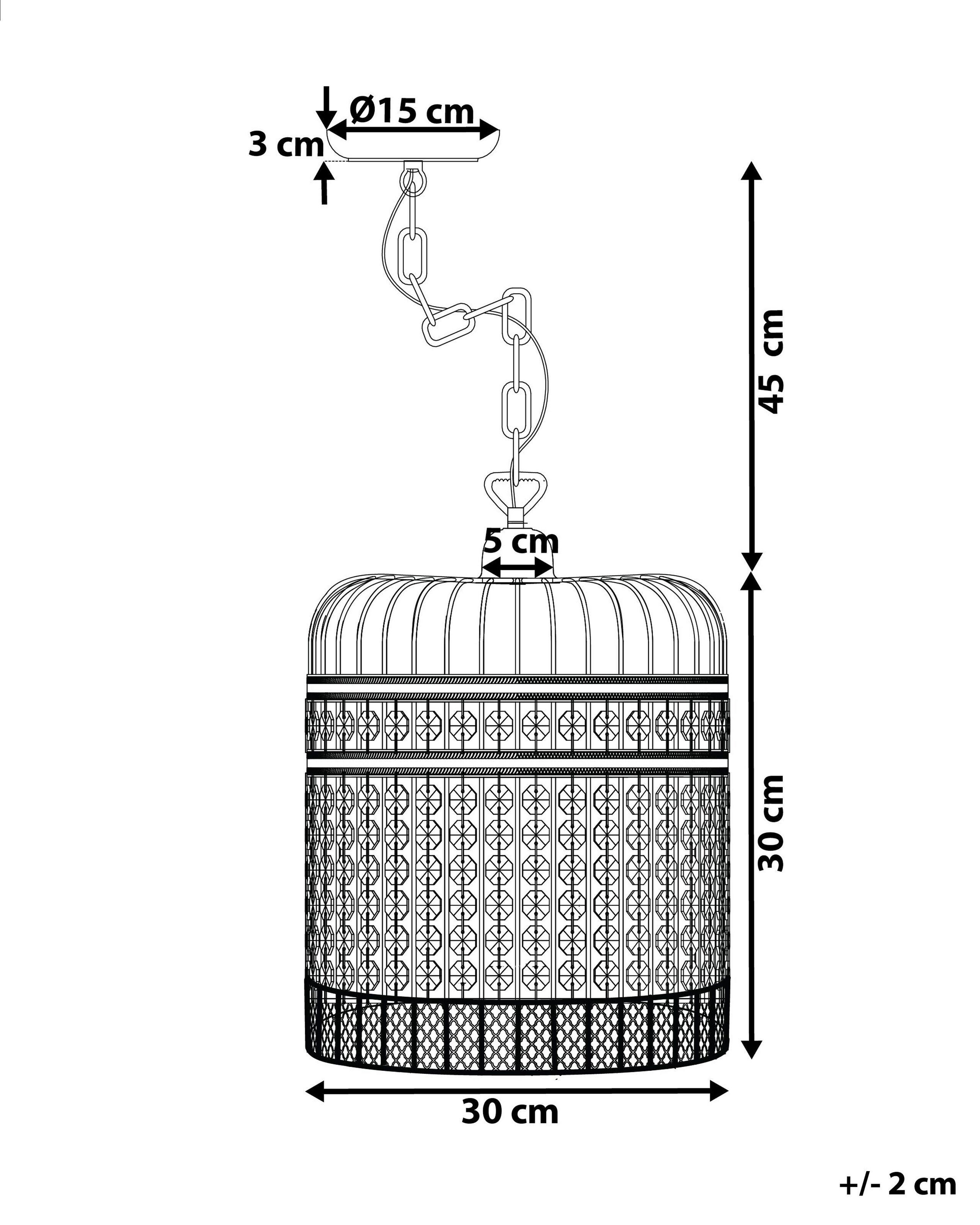 Beliani Lampe suspension en Métal Industriel CELON  