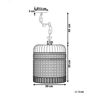 Beliani Lampe suspension en Métal Industriel CELON  