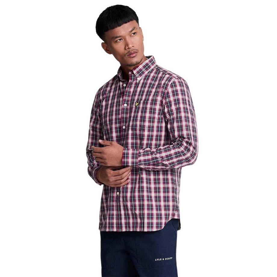 LYLE & SCOTT  Camicia A Quadri Popeline Manica Lunga 