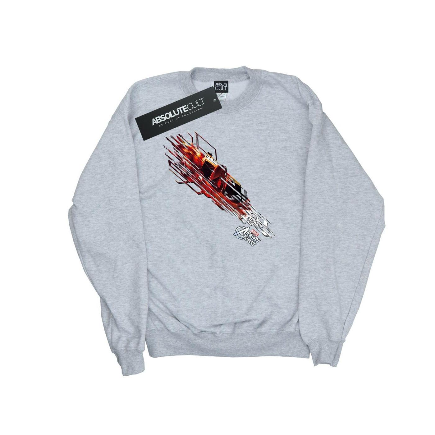 Image of Avengers Iron Man Shooting Burst Sweatshirt Jungen Grau 128