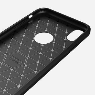 Cover-Discount  iPhone XR - Silikon Gummi Case Metall Carbon Look 
