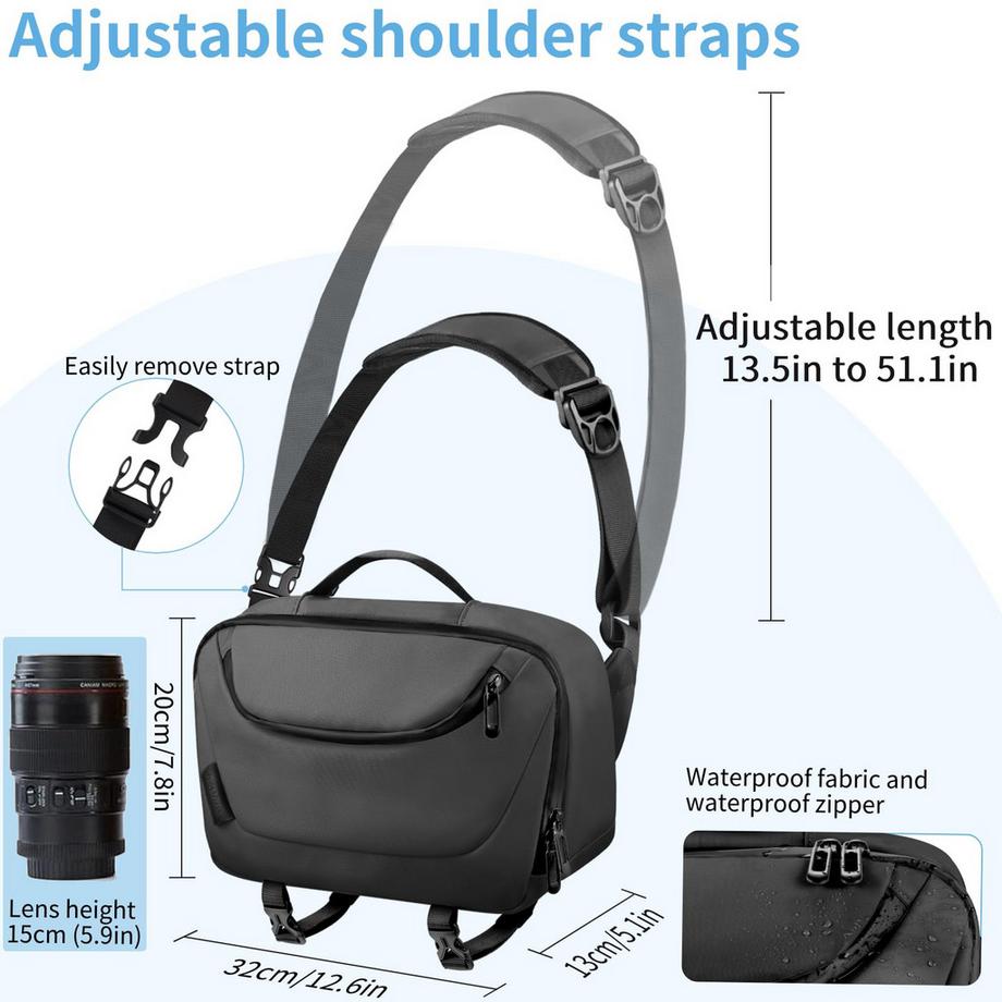 Only-bags.store DSLR SLR Kameratasche mit Stativhalter  