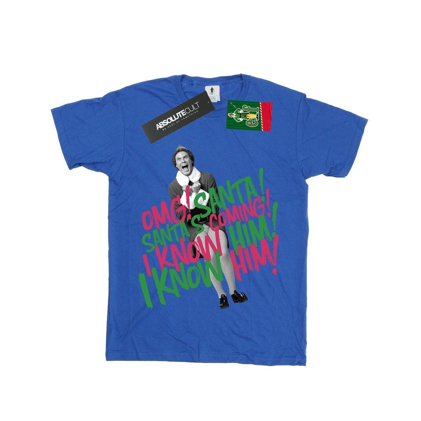 Image of Santa's Coming Tshirt Mädchen Königsblau 140/146