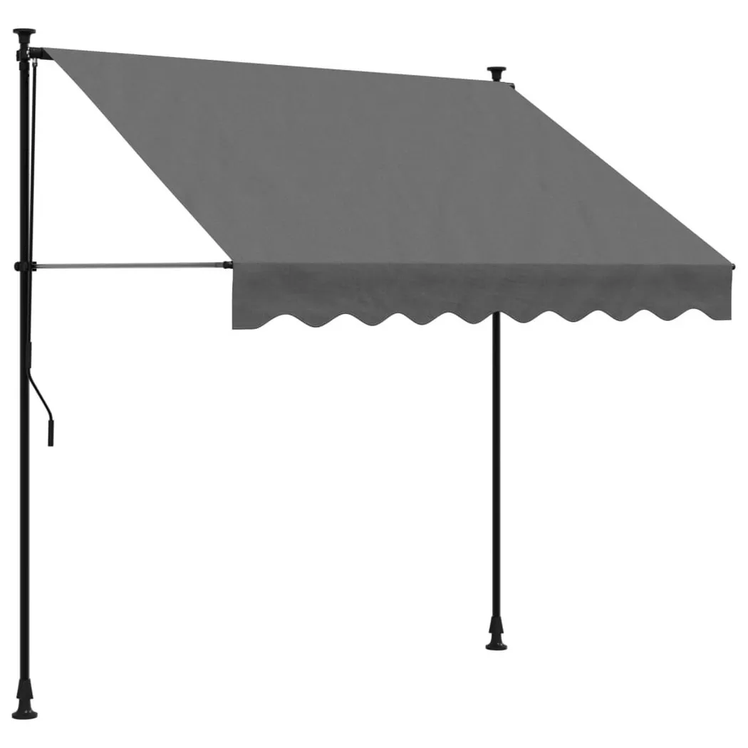VidaXL - tenda da sole retrattile Tessuto, One Size, Grigio