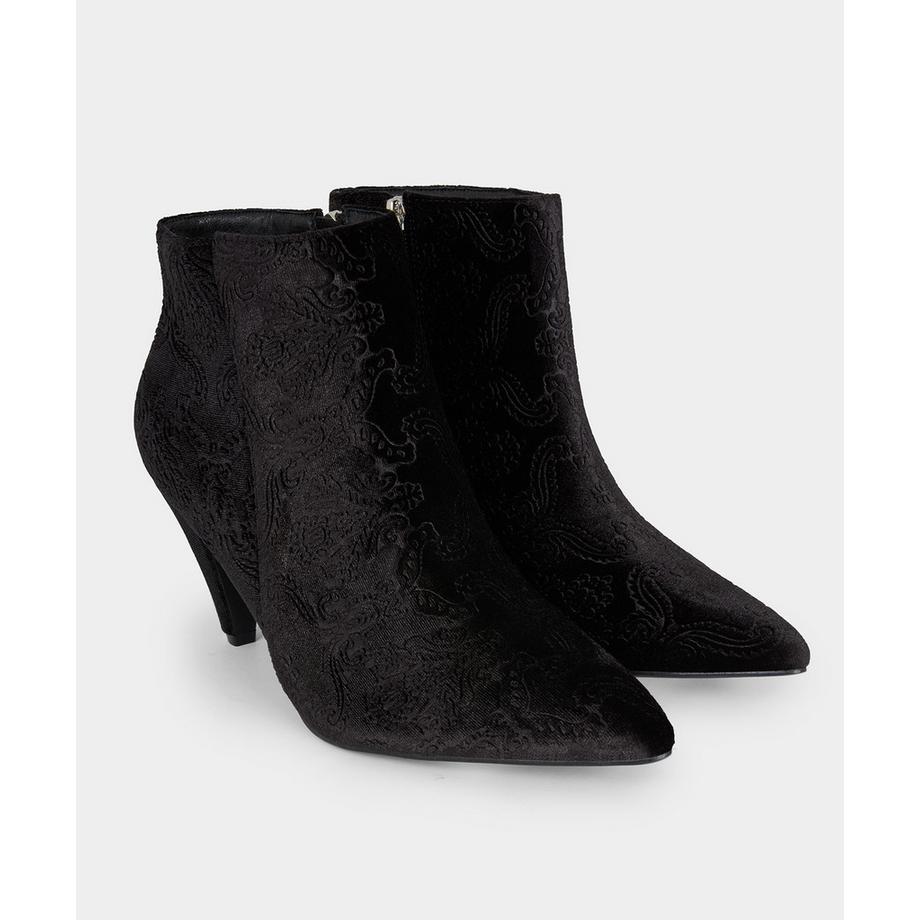 Joe Browns Samt Stiefeletten mit geprägtem Muster  