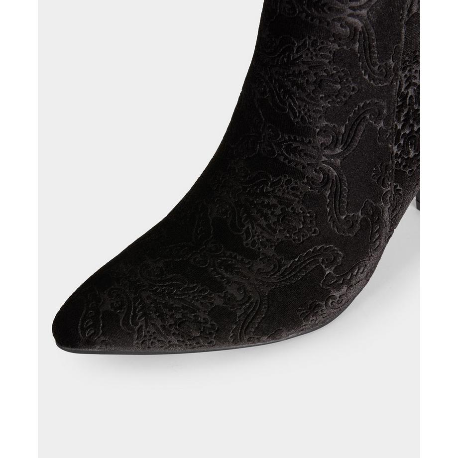 Joe Browns Samt Stiefeletten mit geprägtem Muster  