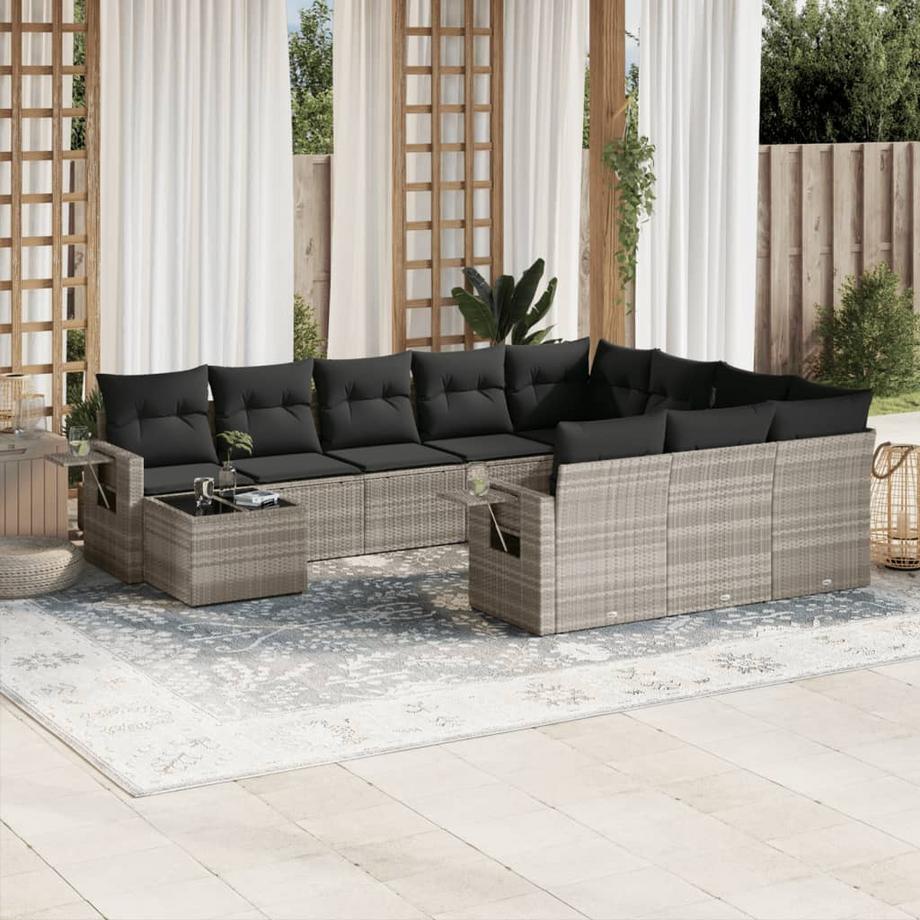VidaXL set divano da giardino Polirattan  