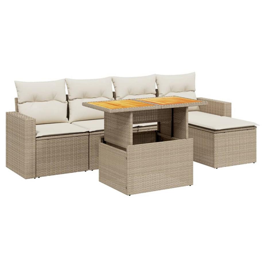 set divano da giardino Polirattan