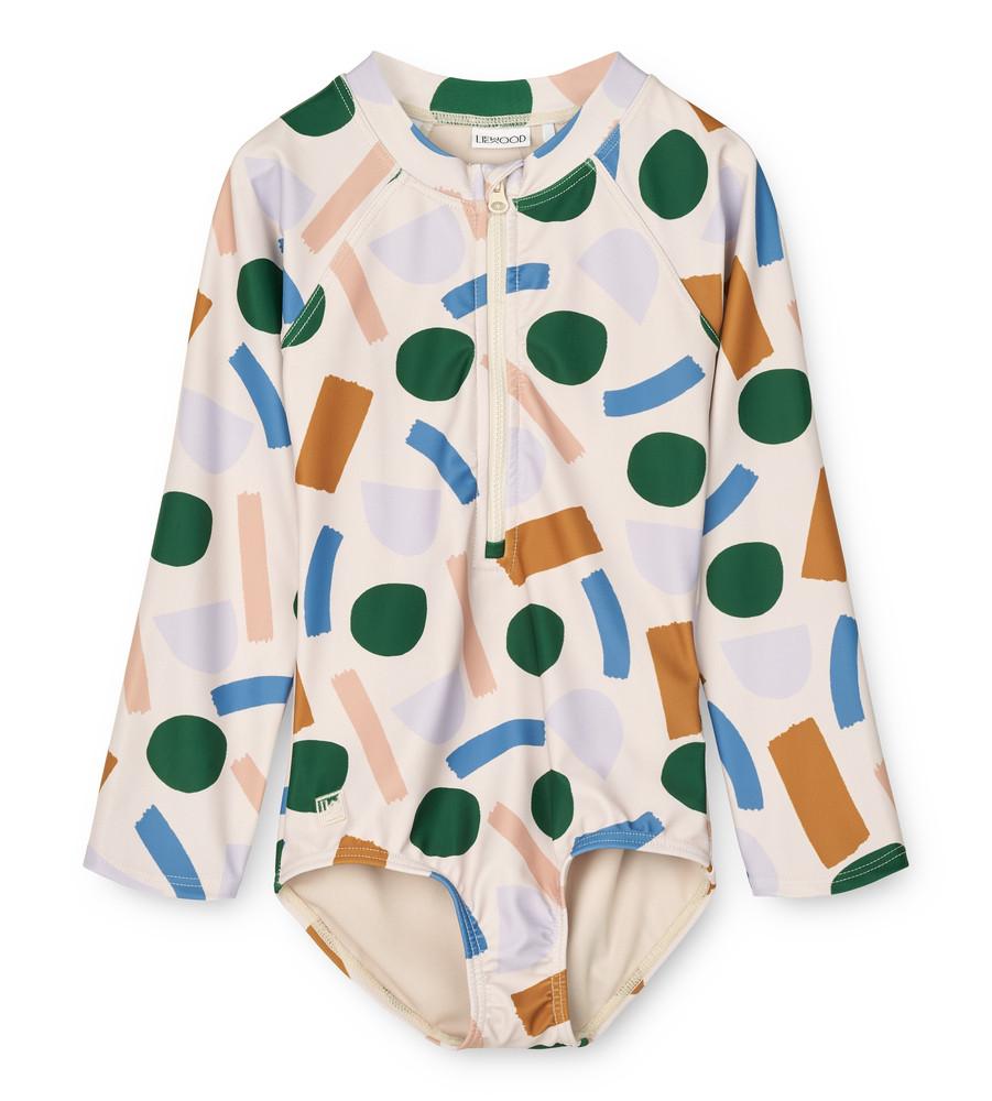 Image of Schwimmanzug Magali Paint Stroke Unisex Beige 86