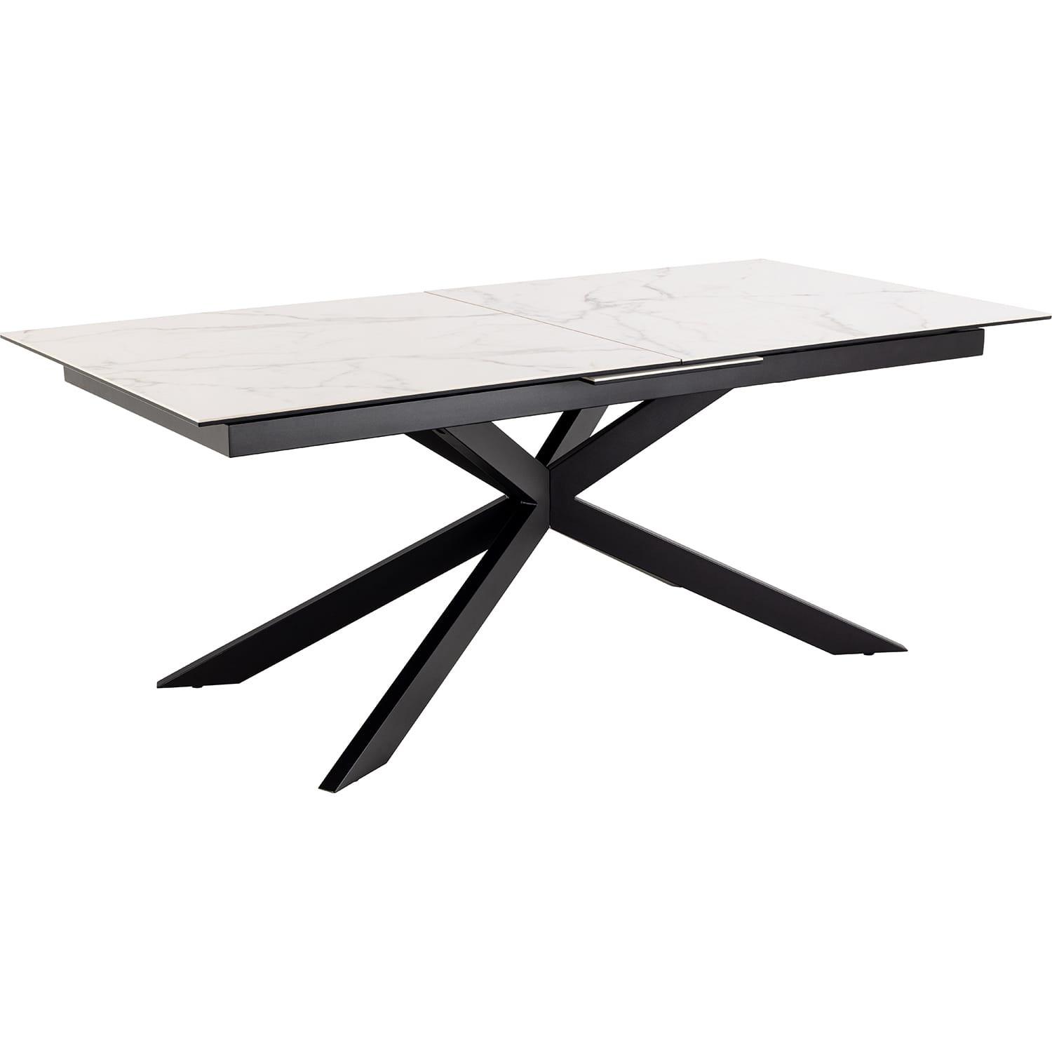 mutoni Table à manger Isolde céramique blanche 200-240x100  