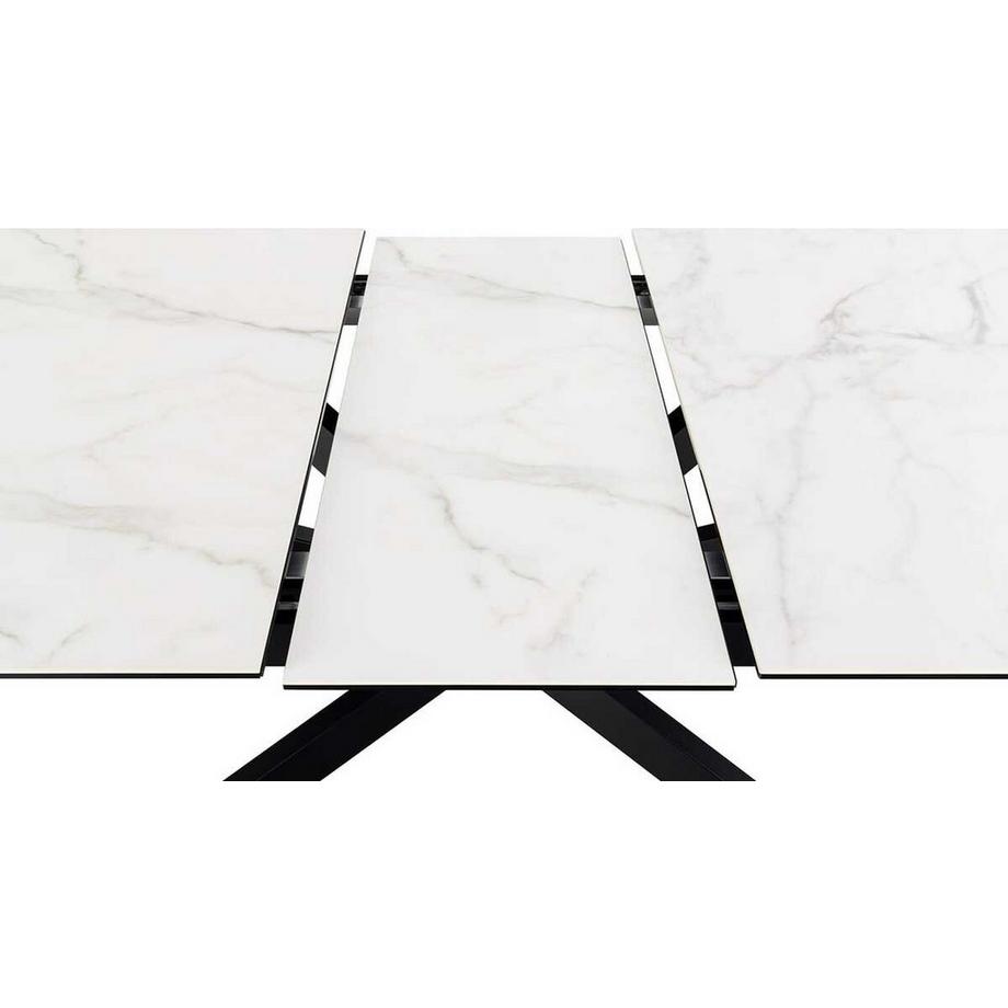 mutoni Table de salle à manger Isolde céramique blanche 200-240x100  