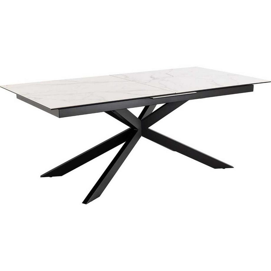 mutoni Table de salle à manger Isolde céramique blanche 200-240x100  