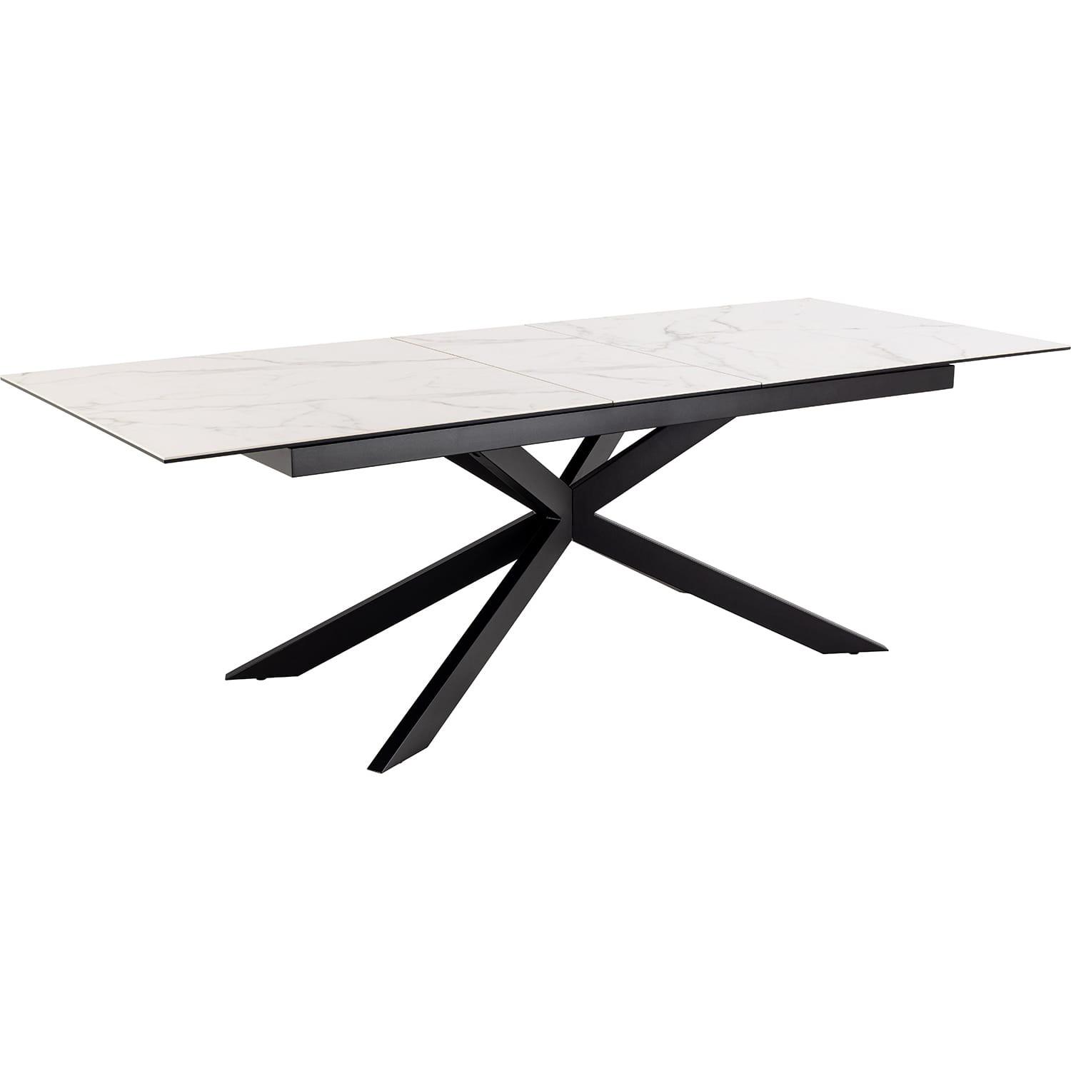 mutoni Table à manger Isolde céramique blanche 200-240x100  