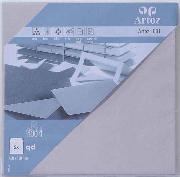 Image of ARTOZ Couverts 1001 160x160mm 100g, hellgrau 5 Stück ARTOZ Couverts 1001 160x160mm 100g, hellgrau 5 Stück