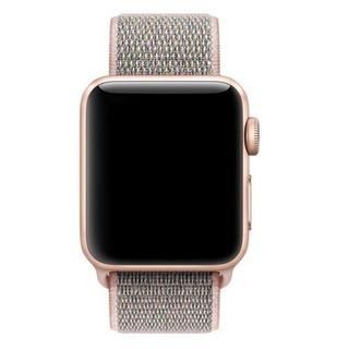 Cover-Discount  Apple Watch 42/44/45/49mm - Cinturino in nylon con chiusura a velcro oro rosa 