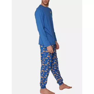Admas Pyjama Hausanzug Hose und Oberteil Sonar Mr Wonderful  Blau