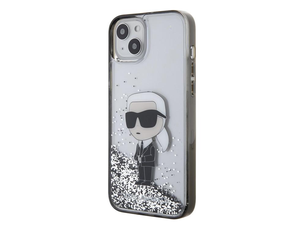 KARL LAGERFELD  Coque iPhone 15 Plus Glitter Ikonik 