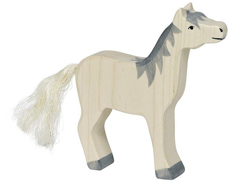 Image of Horse, head raised, grey mane