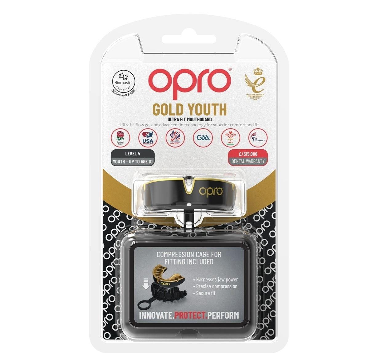 OPRO  OPRO Self-Fit  Junior Gold - Red/Pearl 