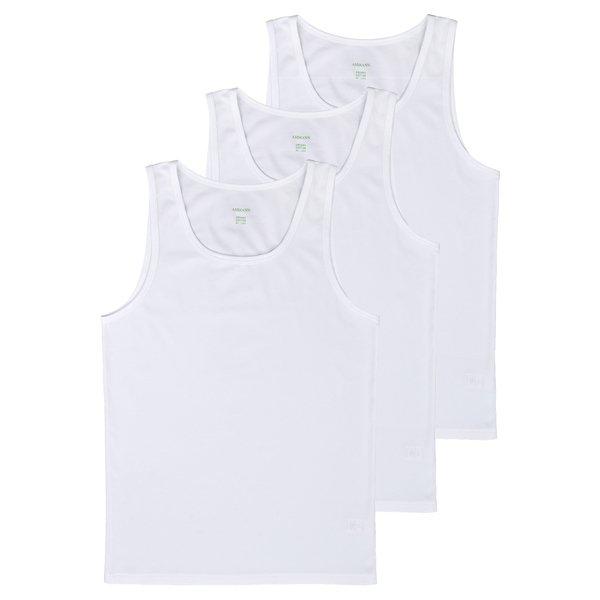 Image of 3er Pack Organic De Luxe - Unterhemd Tanktop Herren Weiss L