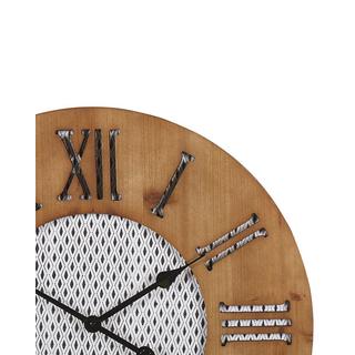 Beliani Wanduhr aus Tannenholz Retro CUILCO  