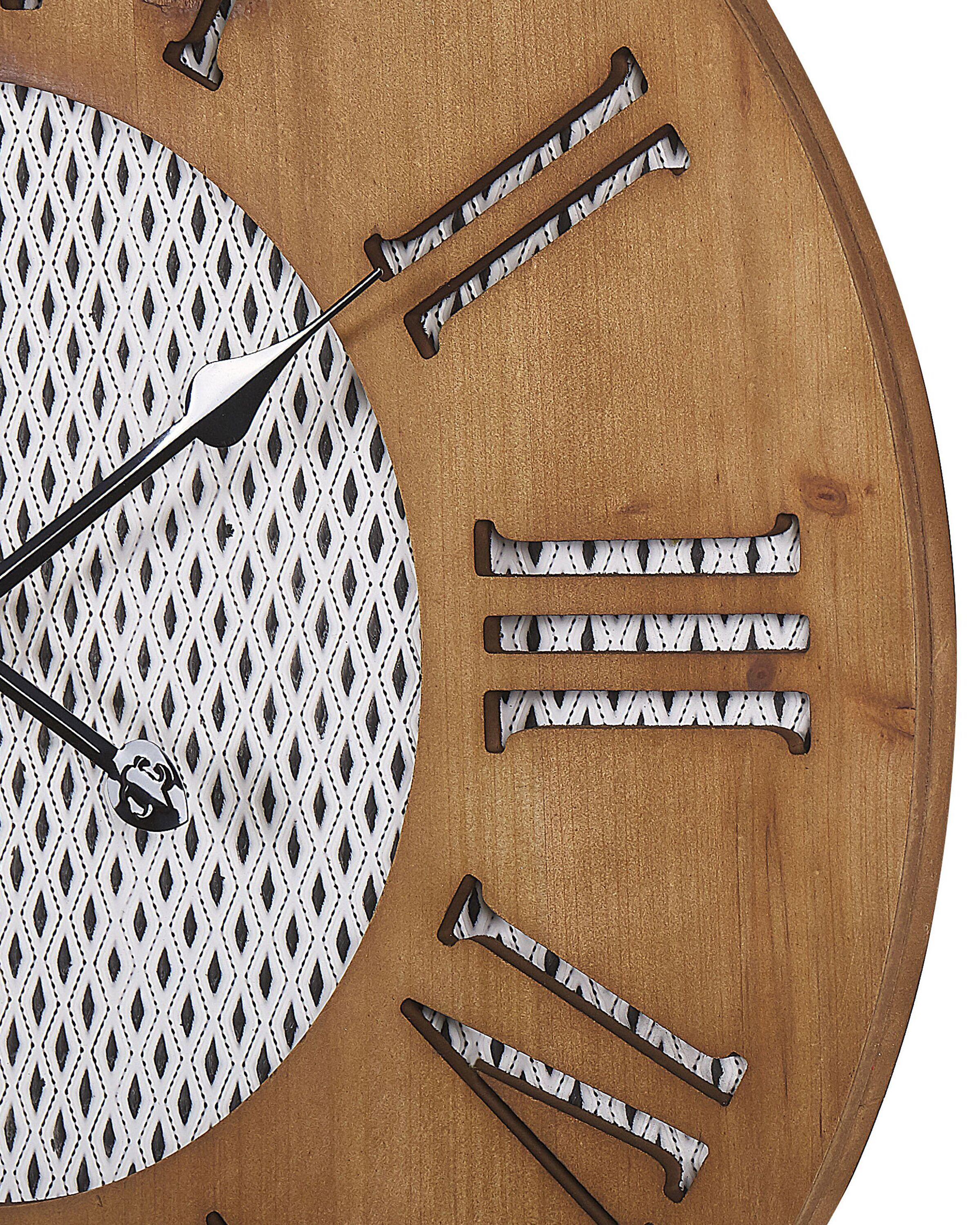 Beliani Wanduhr aus Tannenholz Retro CUILCO  