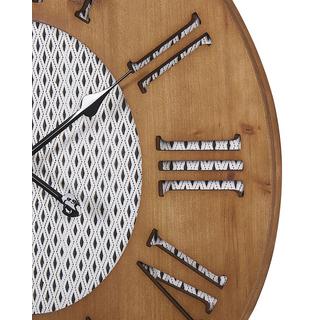 Beliani Wanduhr aus Tannenholz Retro CUILCO  