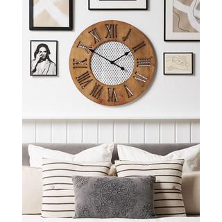 Beliani Wanduhr aus Tannenholz Retro CUILCO  