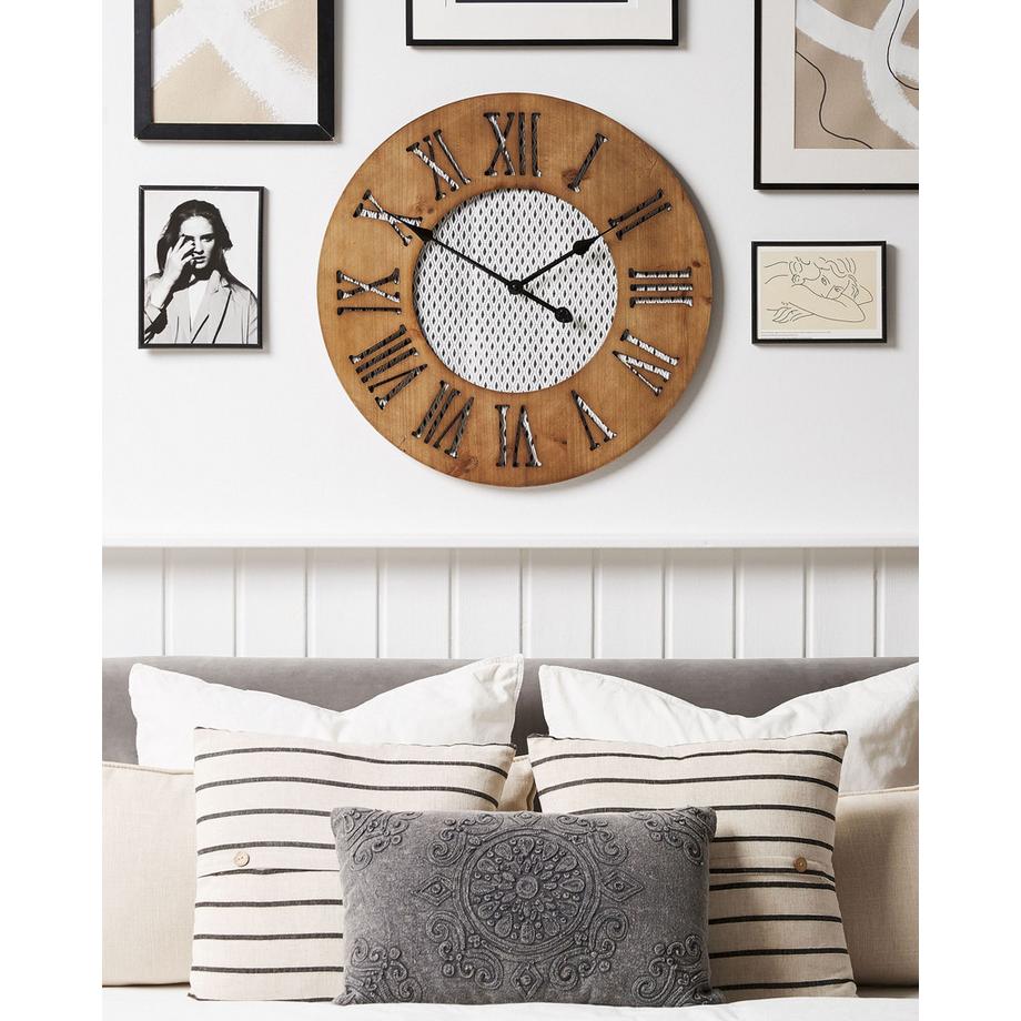 Beliani Orologio da parete en Legno di abete Retrò CUILCO  