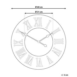 Beliani Wanduhr aus Tannenholz Retro CUILCO  