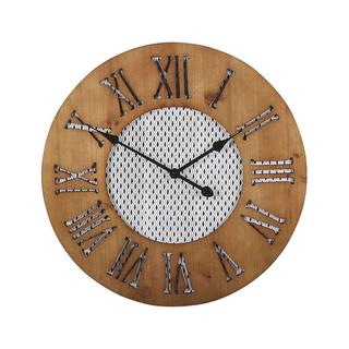 Beliani Wanduhr aus Tannenholz Retro CUILCO  