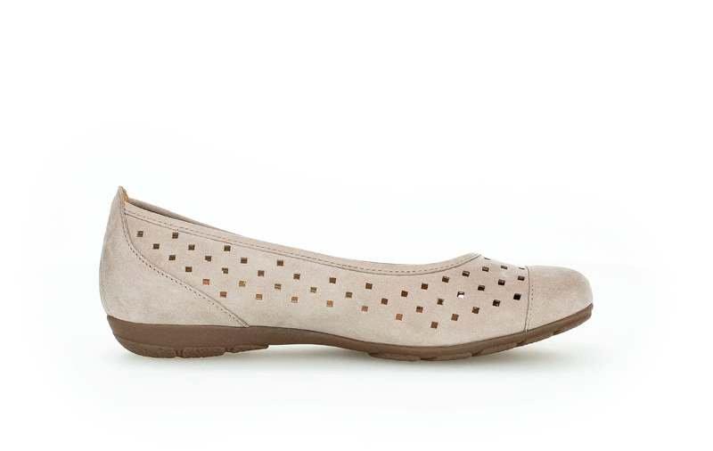 Image of - Nubuk Ballerina Damen Beige 40.5