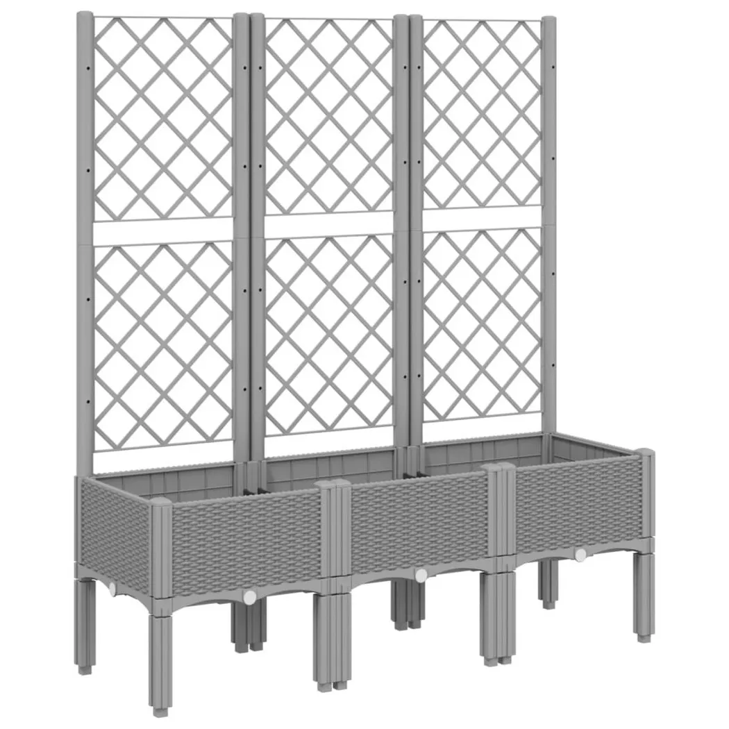 VidaXL - Jardinière polypropylène, One Size, Gris