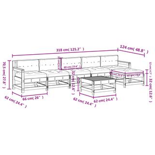 VidaXL Garten lounge set holz  