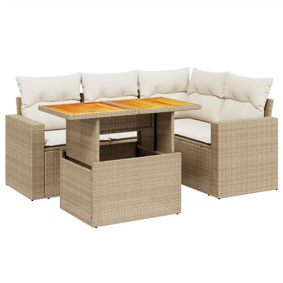 set divano da giardino Polirattan