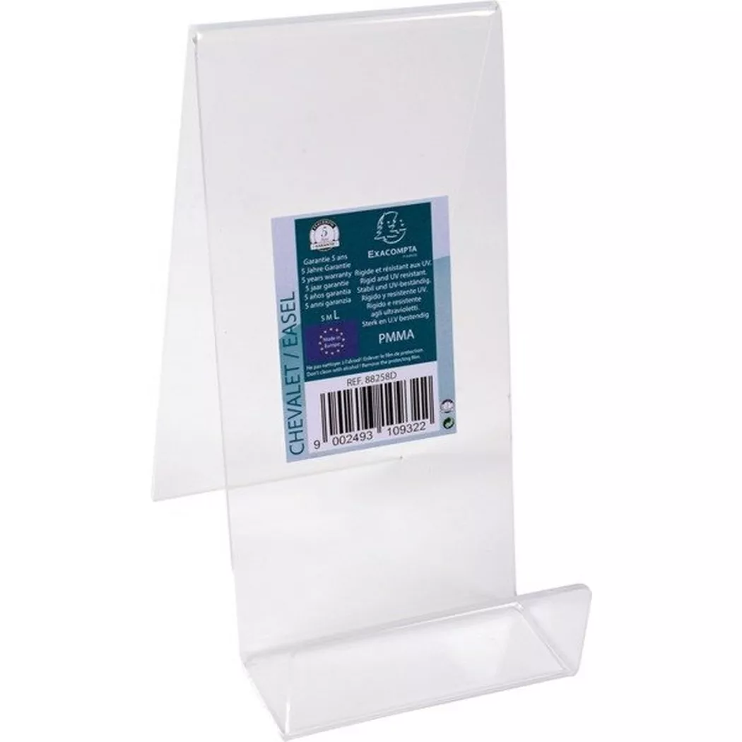 Exacompta - Supporto libri da tavolo in PMMA (acrilico) L100x150xP80, One Size, Blanco