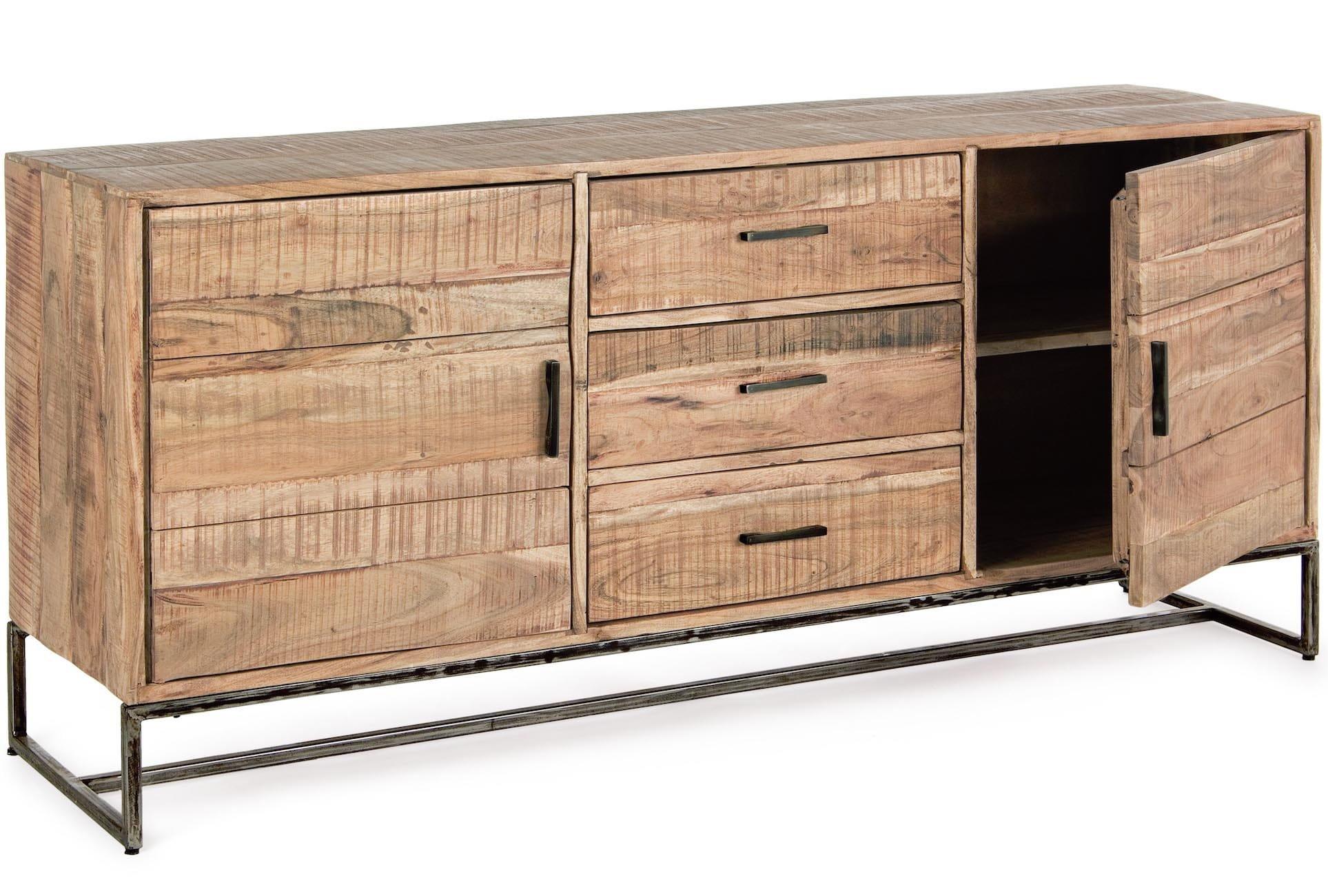 mutoni Credenza Elmer L 2 ante 3 cassetti  