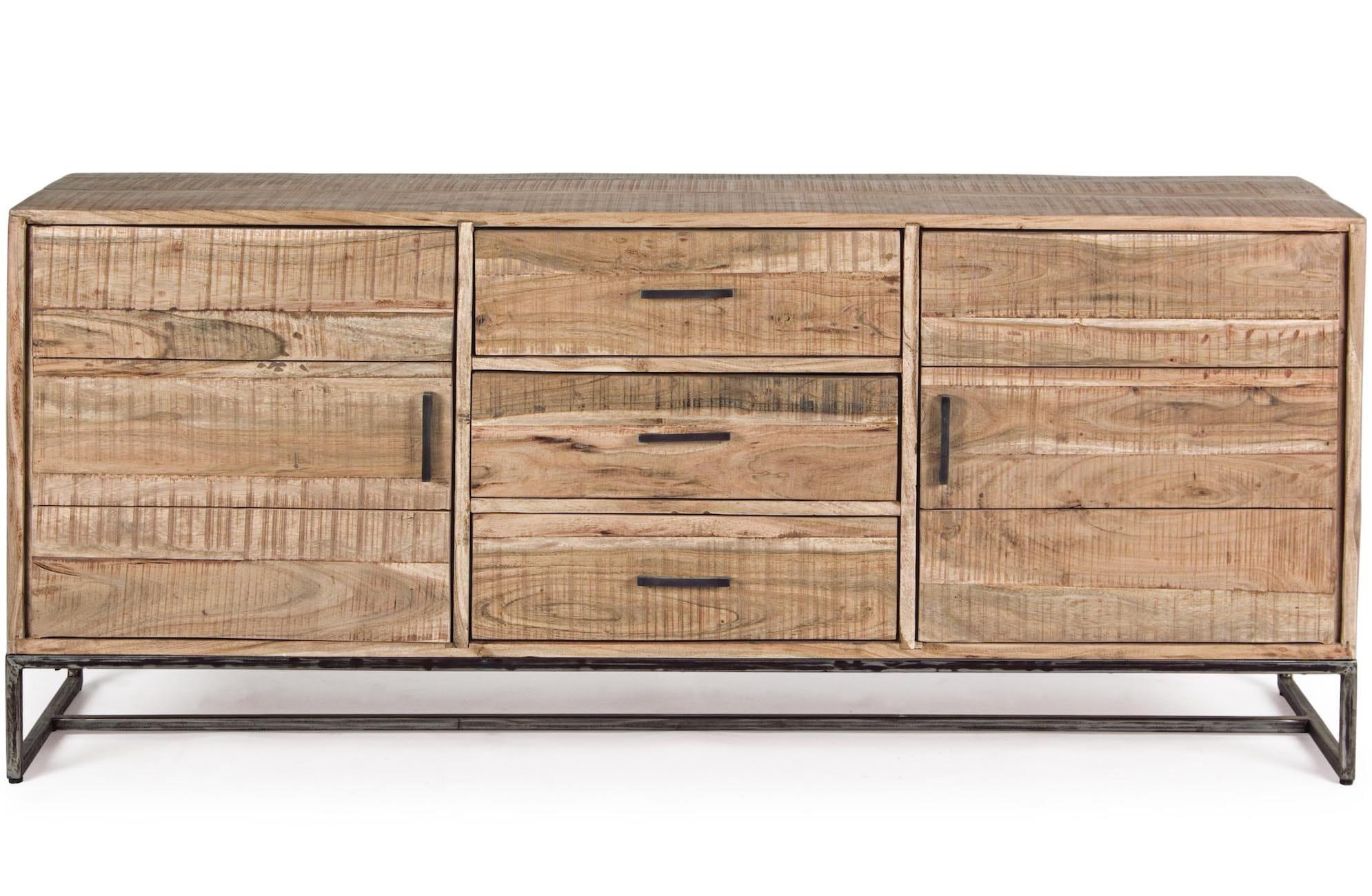 mutoni Credenza Elmer L 2 ante 3 cassetti  