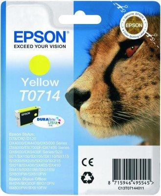 EPSON  Cheetah Singlepack Yellow T0714 DURABrite Ultra Ink 