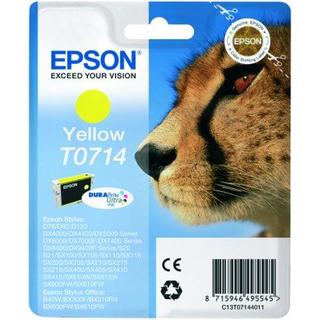 EPSON  Cheetah Singlepack Yellow T0714 DURABrite Ultra Ink 