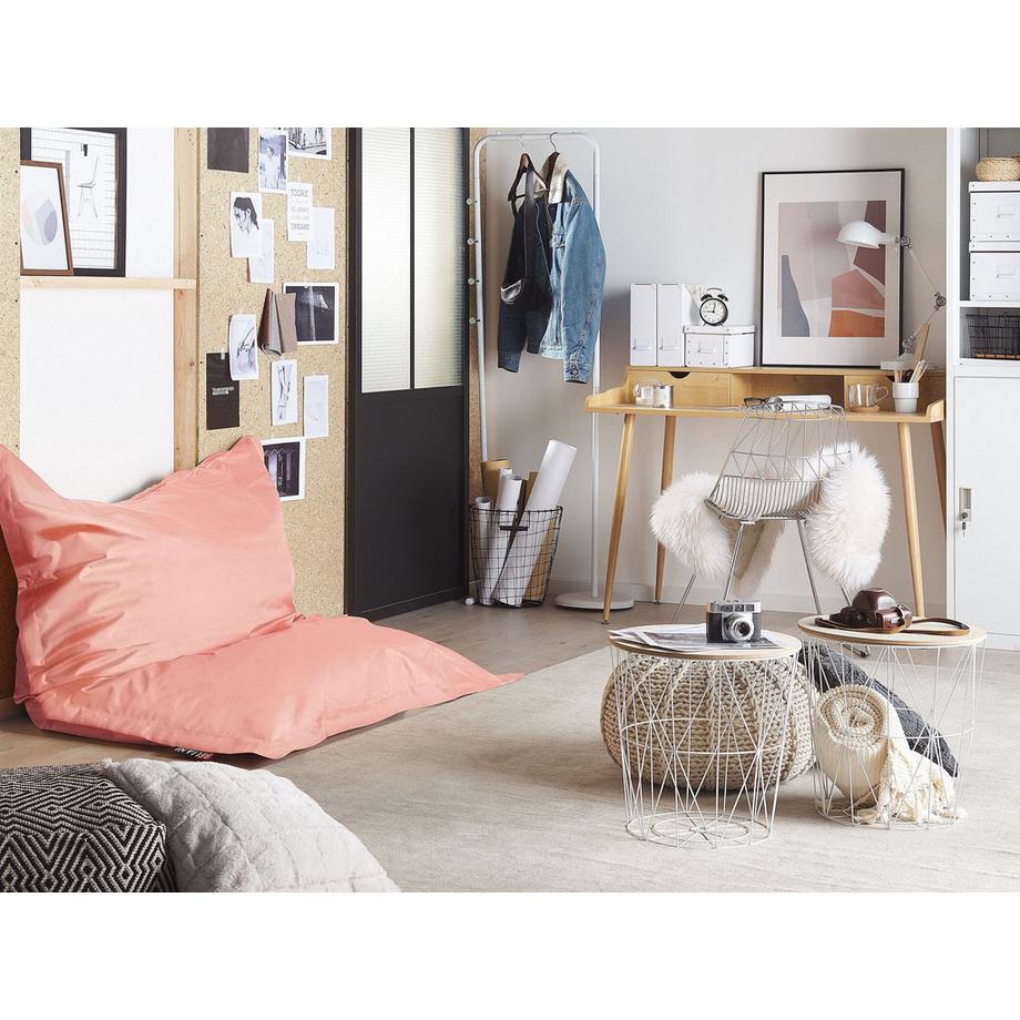 Beliani Pouf poire en Tissu Moderne FUZZY  