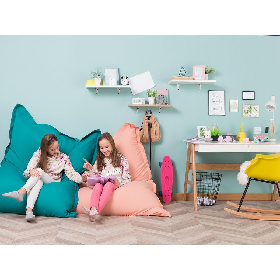 Beliani Pouf poire en Tissu Moderne FUZZY  