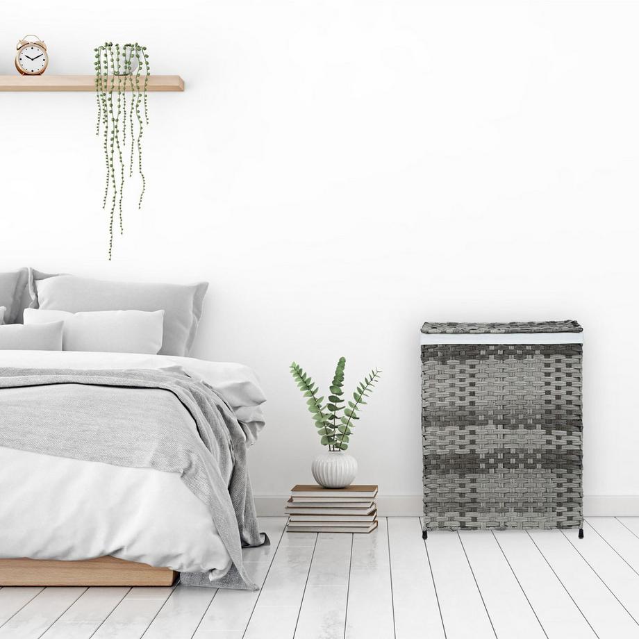 Northix Wäschekorb in Rattanoptik 90 l  